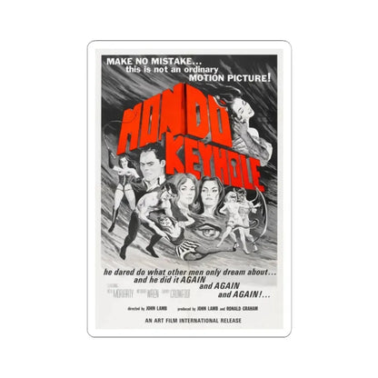 MONDO KEYHOLE 1966 Movie Poster - STICKER Vinyl Kiss-Cut Decal 2 Inch White - The Sticker Space