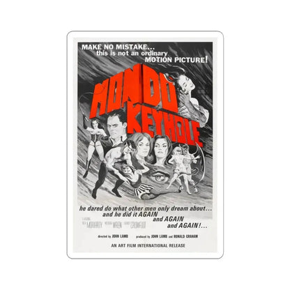 MONDO KEYHOLE 1966 Movie Poster - STICKER Vinyl Kiss-Cut Decal 3 Inch White - The Sticker Space