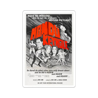 MONDO KEYHOLE 1966 Movie Poster - STICKER Vinyl Kiss-Cut Decal 4 Inch White - The Sticker Space
