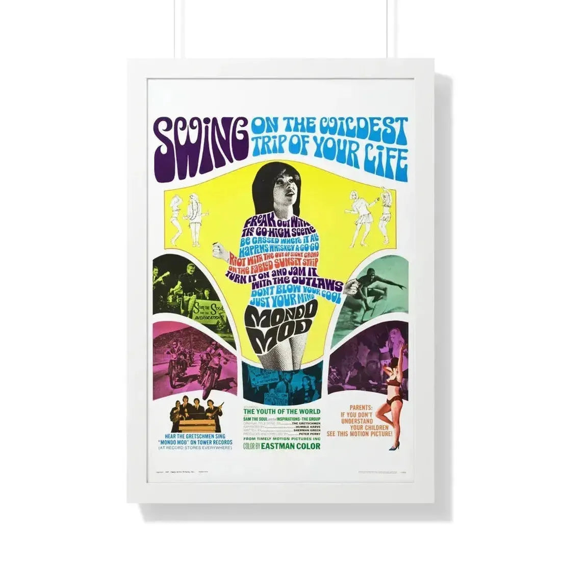 MONDO MOD 1967 - Framed Movie Poster 20" x 30" White - The Sticker Space