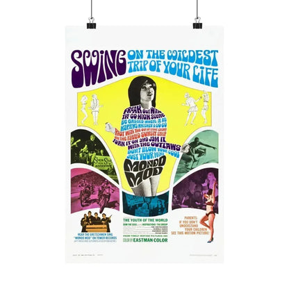 MONDO MOD 1967 - Paper Movie Poster 12″ x 18″ Matte - The Sticker Space