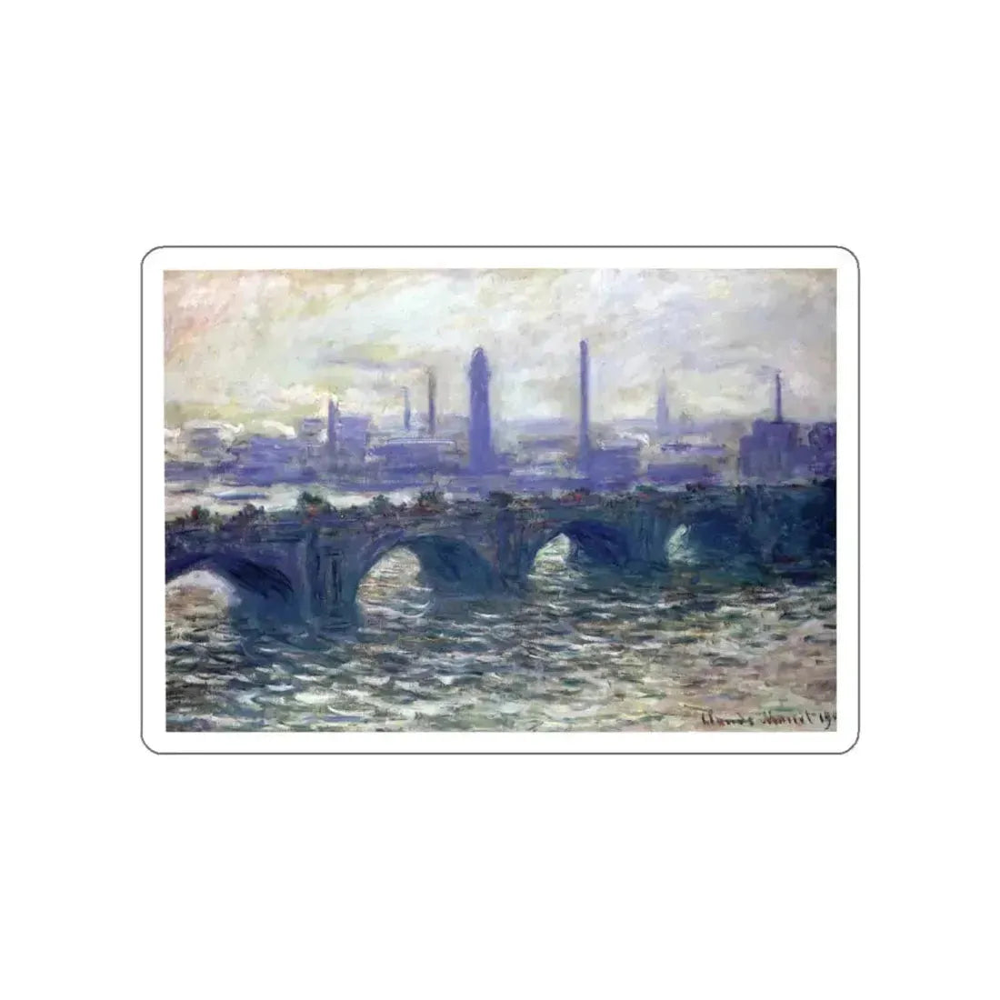 MONET, Claude - 10 (Artwork) STICKER Vinyl Die-Cut Decal White Die-Cut 4 Inch - The Sticker Space