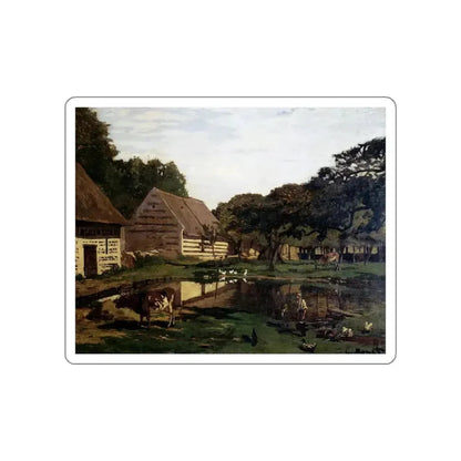 MONET, Claude - A Farmyard in Normandy (Artwork) STICKER Vinyl Die-Cut Decal White Die-Cut 4 Inch - The Sticker Space