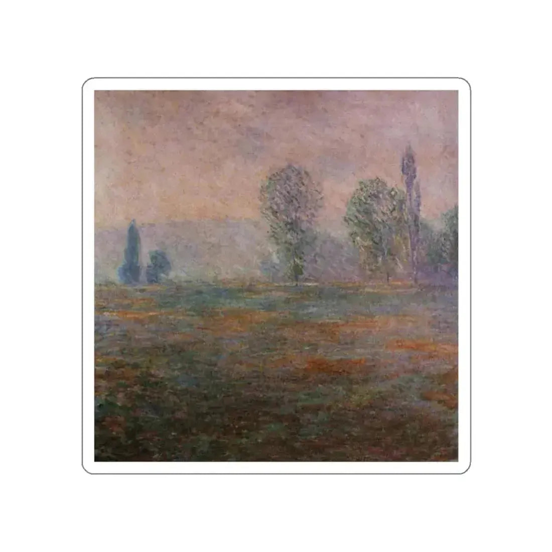 MONET, Claude - A MEADOW IN GIVERNY (Artwork) STICKER Vinyl Die-Cut Decal White Die-Cut 2 Inch - The Sticker Space