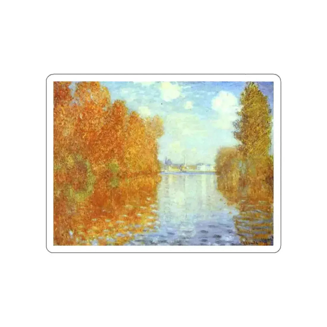 MONET, Claude - Autumn at Argenteuil (Artwork) STICKER Vinyl Die-Cut Decal White Die-Cut 5 Inch - The Sticker Space