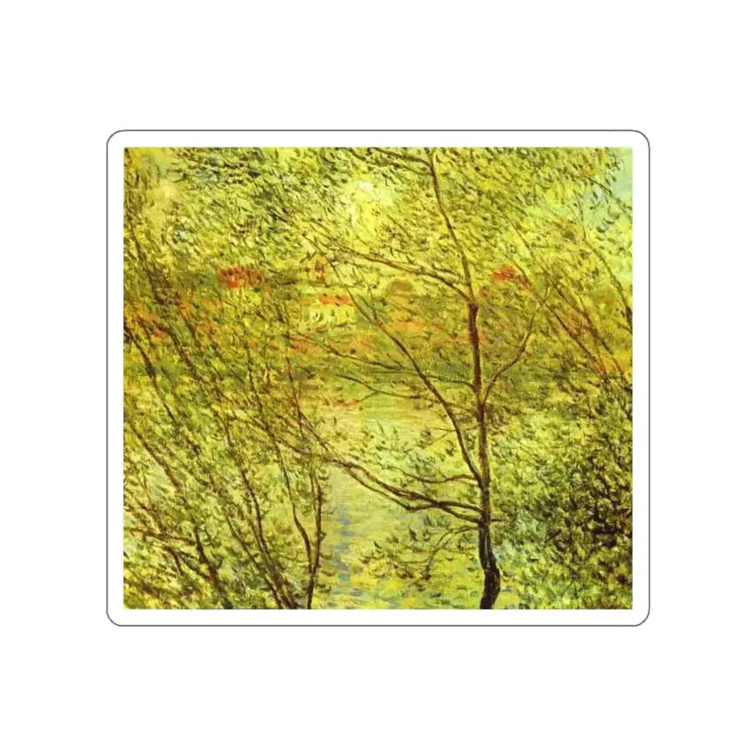 MONET, Claude - Banks of the Seine (Artwork) STICKER Vinyl Die-Cut Decal - The Sticker Space