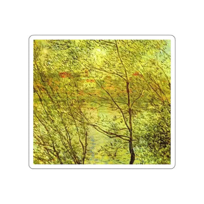 MONET, Claude - Banks of the Seine (Artwork) STICKER Vinyl Die-Cut Decal White Die-Cut 5 Inch - The Sticker Space