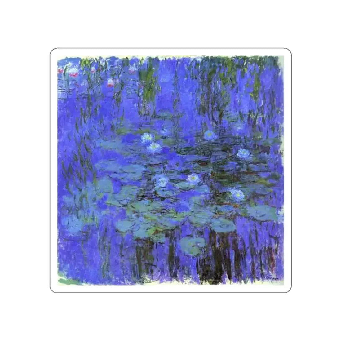 MONET, Claude - Blue Water Lilies (Artwork) STICKER Vinyl Die-Cut Decal - The Sticker Space
