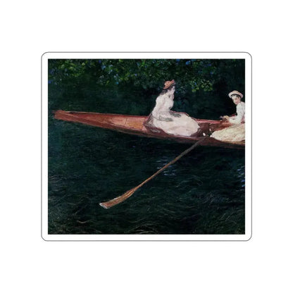 MONET, Claude - Boating on the River Epte (Artwork) STICKER Vinyl Die-Cut Decal White Die-Cut 3 Inch - The Sticker Space