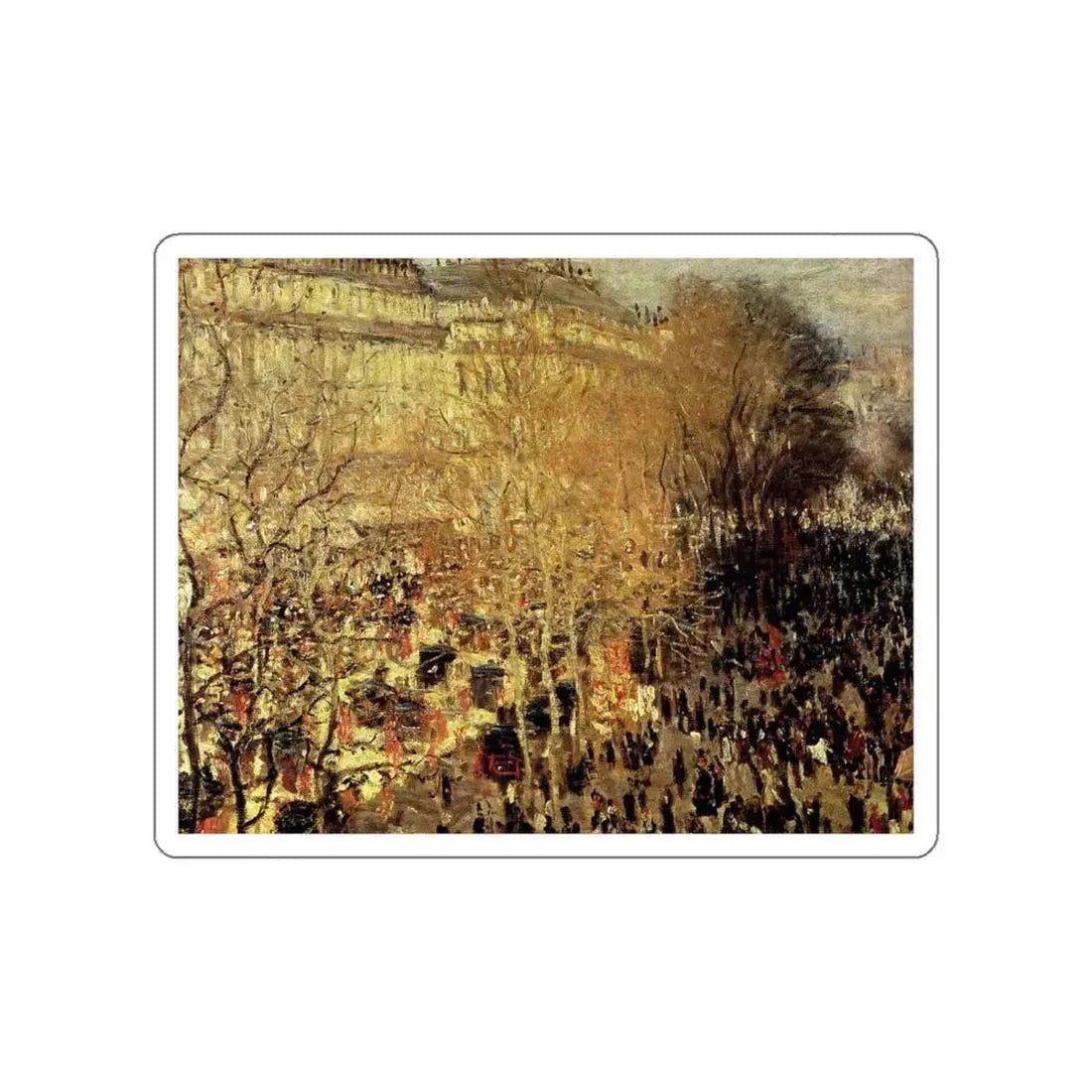 MONET, Claude - Boulevard Des Capucines 2 (Artwork) STICKER Vinyl Die-Cut Decal White Die-Cut 6 Inch - The Sticker Space