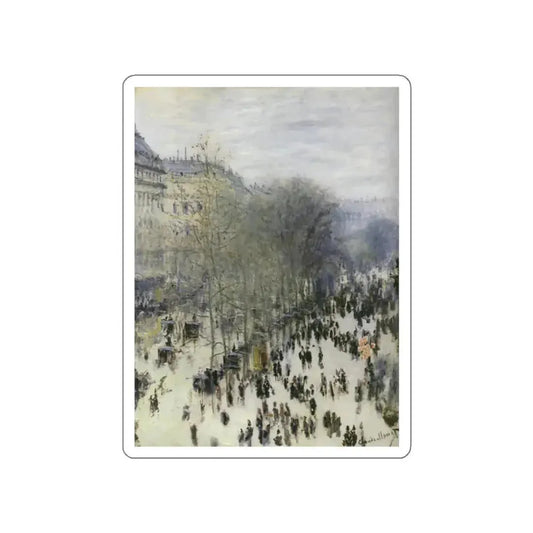 MONET, Claude - Boulevard des Capucines (Artwork) STICKER Vinyl Die-Cut Decal White Die-Cut 2 Inch - The Sticker Space