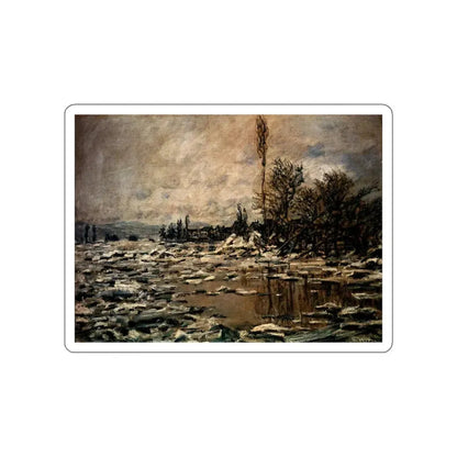 MONET, Claude - Break up of Ice Lavacourt (Artwork) STICKER Vinyl Die-Cut Decal - The Sticker Space