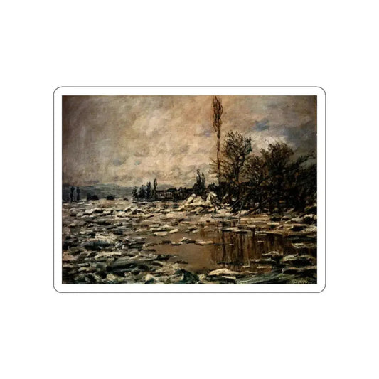 MONET, Claude - Break up of Ice Lavacourt (Artwork) STICKER Vinyl Die-Cut Decal White Die-Cut 2 Inch - The Sticker Space