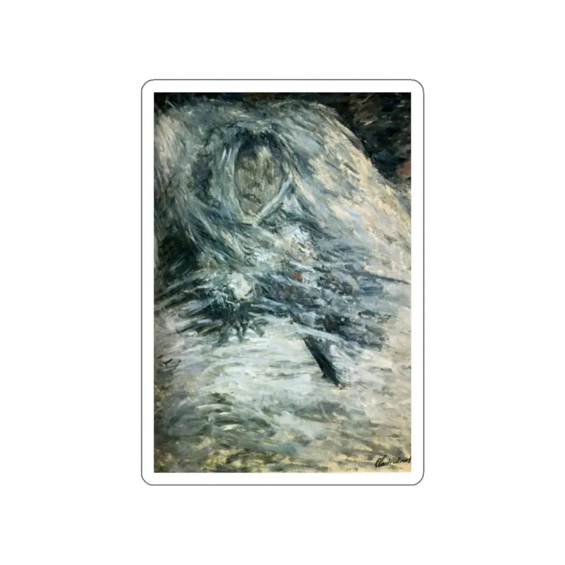 MONET, Claude - Camille Monet on Her Deathbed (Artwork) STICKER Vinyl Die-Cut Decal - The Sticker Space
