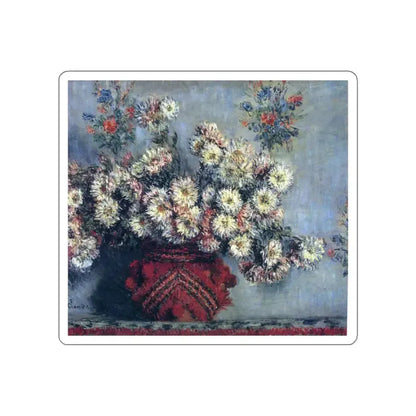 MONET, Claude - Chrysanthemums (Artwork) STICKER Vinyl Die-Cut Decal White Die-Cut 2 Inch - The Sticker Space