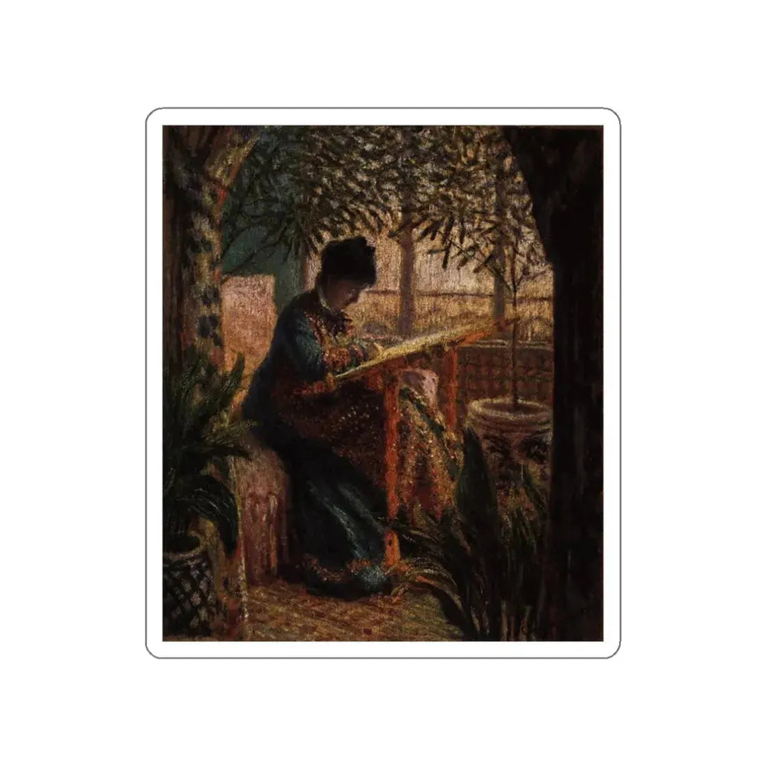 MONET, Claude - Femme-metier (Artwork) STICKER Vinyl Die-Cut Decal - The Sticker Space