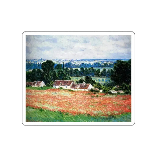 MONET, Claude - Field of Poppies Giverny (Artwork) STICKER Vinyl Die-Cut Decal White Die-Cut 2 Inch - The Sticker Space