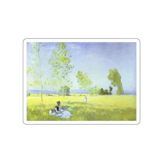 MONET, Claude - Fields of Bezons (Artwork) STICKER Vinyl Die-Cut Decal White Die-Cut 2 Inch - The Sticker Space