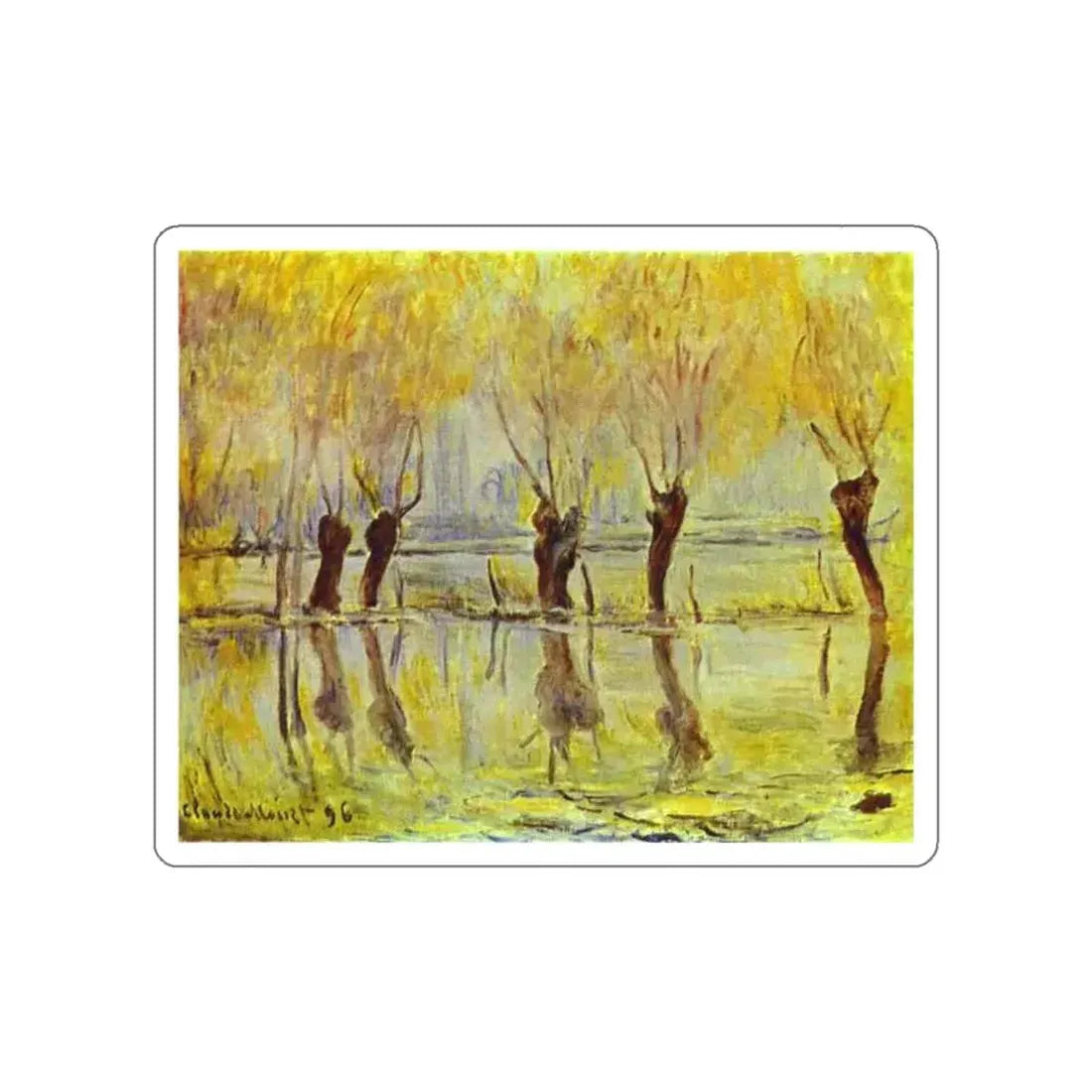 MONET, Claude - Flood at Giverny (Artwork) STICKER Vinyl Die-Cut Decal - The Sticker Space