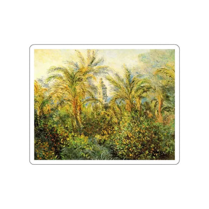 MONET, Claude - Garden in Bordighera, Impression of Morning (Artwork) STICKER Vinyl Die-Cut Decal White Die-Cut 5 Inch - The Sticker Space