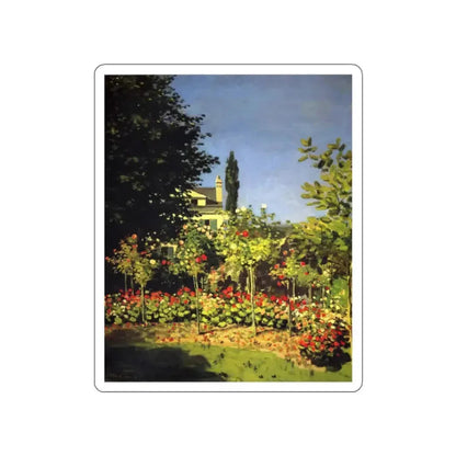 MONET, Claude - Garden in Flower at Sainte Adresse (Artwork) STICKER Vinyl Die-Cut Decal White Die-Cut 2 Inch - The Sticker Space