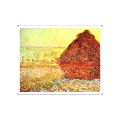 MONET, Claude - Haystack at the Sunset near Giverny (Artwork) STICKER Vinyl Die-Cut Decal - The Sticker Space