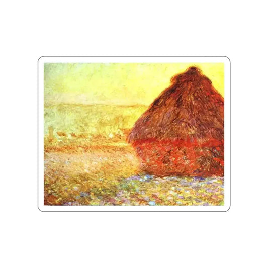 MONET, Claude - Haystack at the Sunset near Giverny (Artwork) STICKER Vinyl Die-Cut Decal White Die-Cut 2 Inch - The Sticker Space