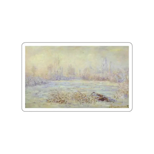 MONET, Claude - Hoarfrost, near Vetheuil (Artwork) STICKER Vinyl Die-Cut Decal White Die-Cut 2 Inch - The Sticker Space
