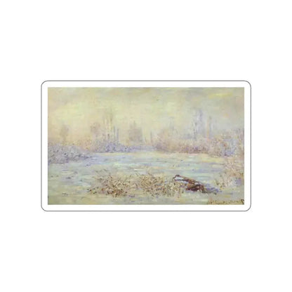 MONET, Claude - Hoarfrost, near Vetheuil (Artwork) STICKER Vinyl Die-Cut Decal White Die-Cut 3 Inch - The Sticker Space