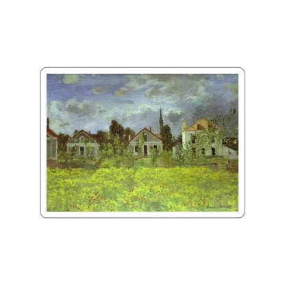 MONET, Claude - Houses at Argenteuil (Artwork) STICKER Vinyl Die-Cut Decal - The Sticker Space