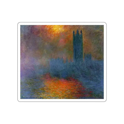MONET, Claude - Houses of Parliament (Artwork) STICKER Vinyl Die-Cut Decal White Die-Cut 2 Inch - The Sticker Space
