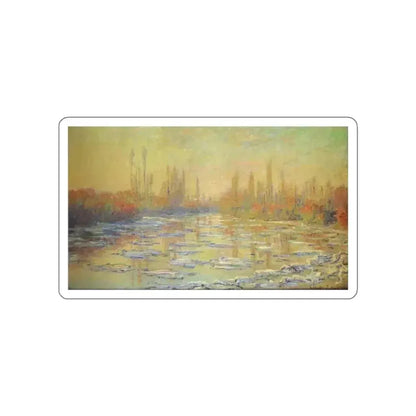 MONET, Claude - Ice Thawing on the Seine (Artwork) STICKER Vinyl Die-Cut Decal White Die-Cut 5 Inch - The Sticker Space