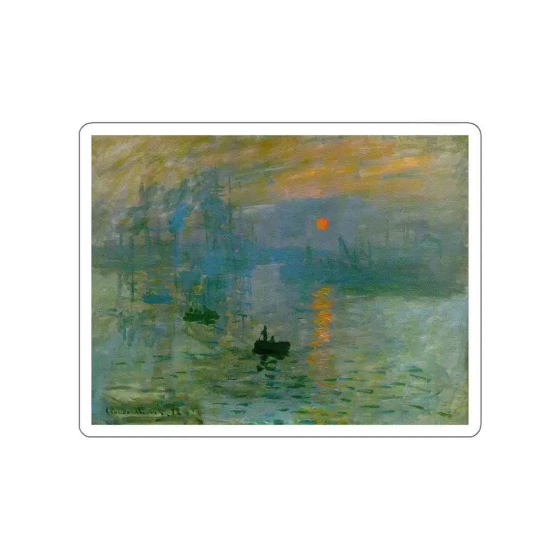 MONET, Claude - Impression Sunrise (Artwork) STICKER Vinyl Die-Cut Decal - The Sticker Space