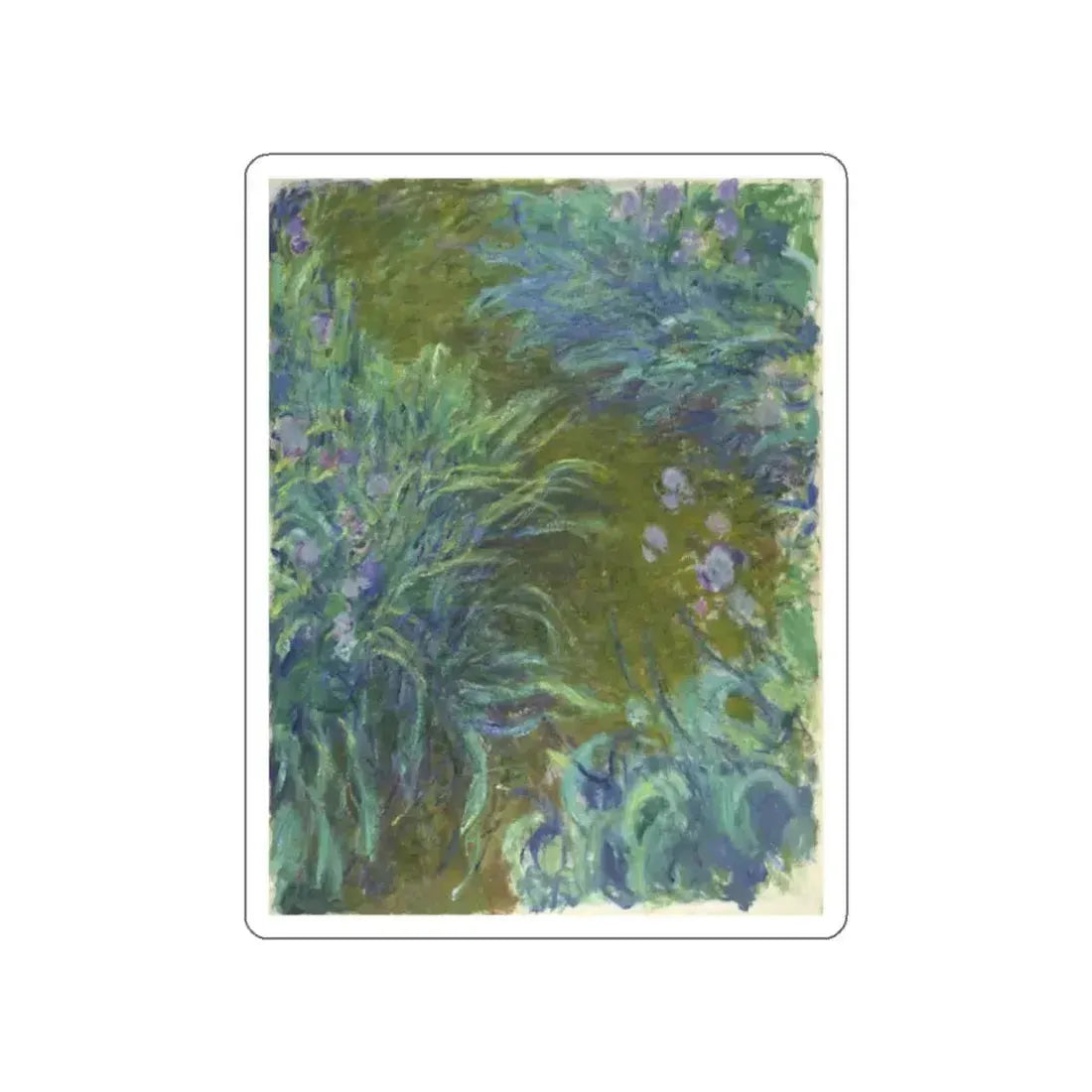 MONET, Claude - Irises (Artwork) STICKER Vinyl Die-Cut Decal White Die-Cut 2 Inch - The Sticker Space