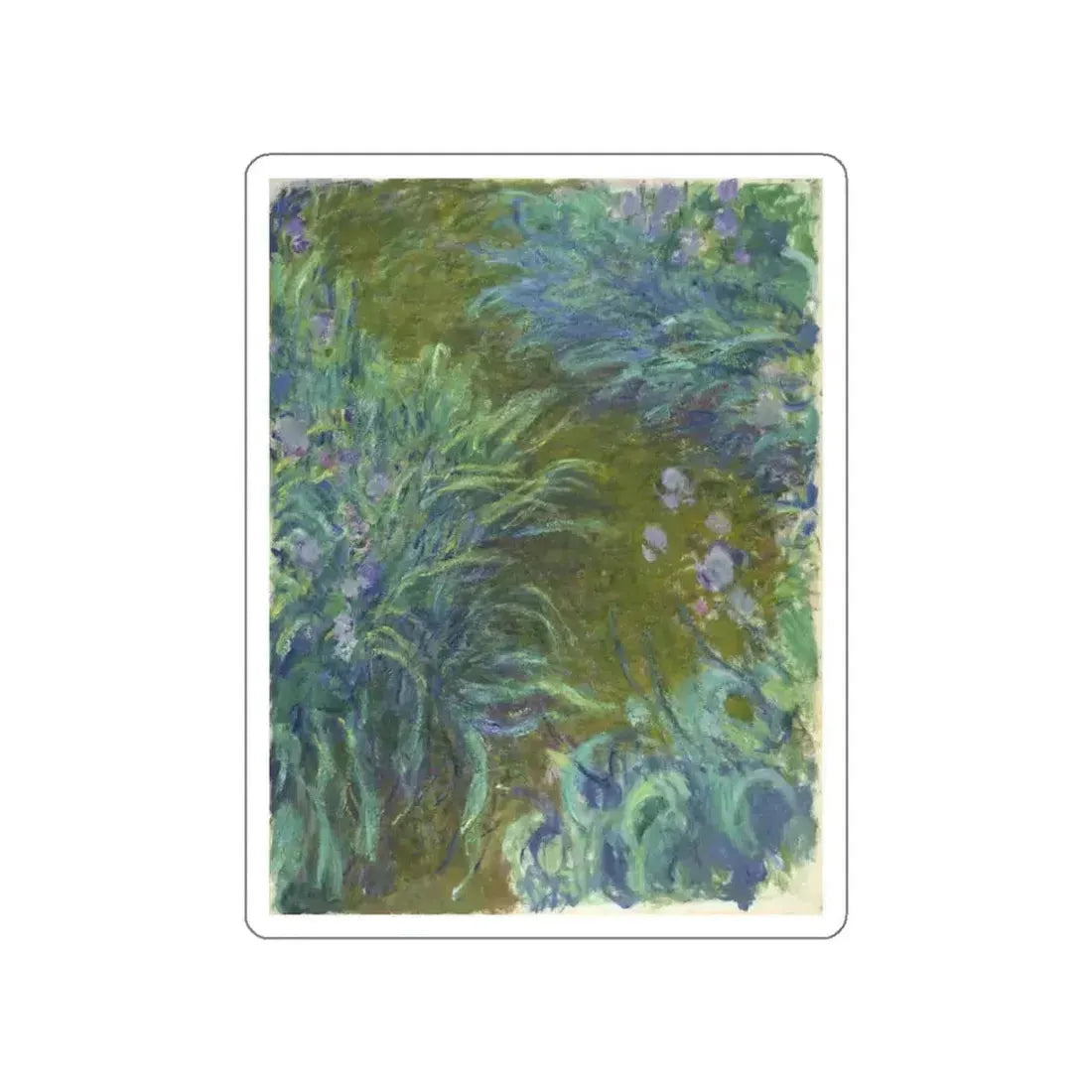MONET, Claude - Irises (Artwork) STICKER Vinyl Die-Cut Decal White Die-Cut 3 Inch - The Sticker Space