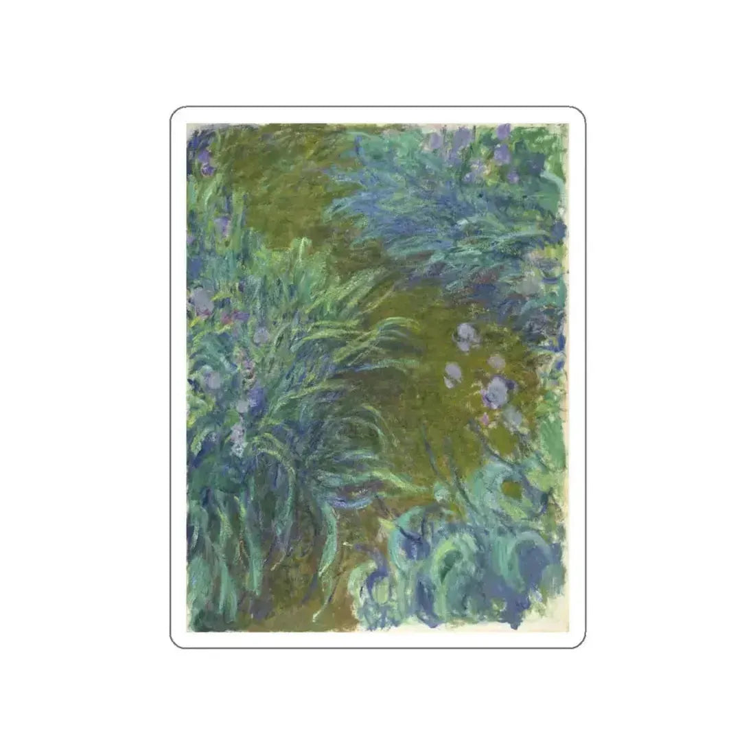 MONET, Claude - Irises (Artwork) STICKER Vinyl Die-Cut Decal White Die-Cut 5 Inch - The Sticker Space