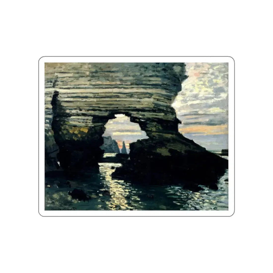 MONET, Claude - La Porte D'Amount Etretat (Artwork) STICKER Vinyl Die-Cut Decal - The Sticker Space