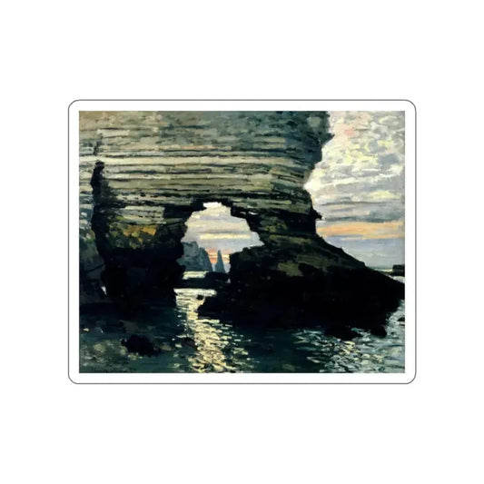 MONET, Claude - La Porte D'Amount Etretat (Artwork) STICKER Vinyl Die-Cut Decal White Die-Cut 2 Inch - The Sticker Space