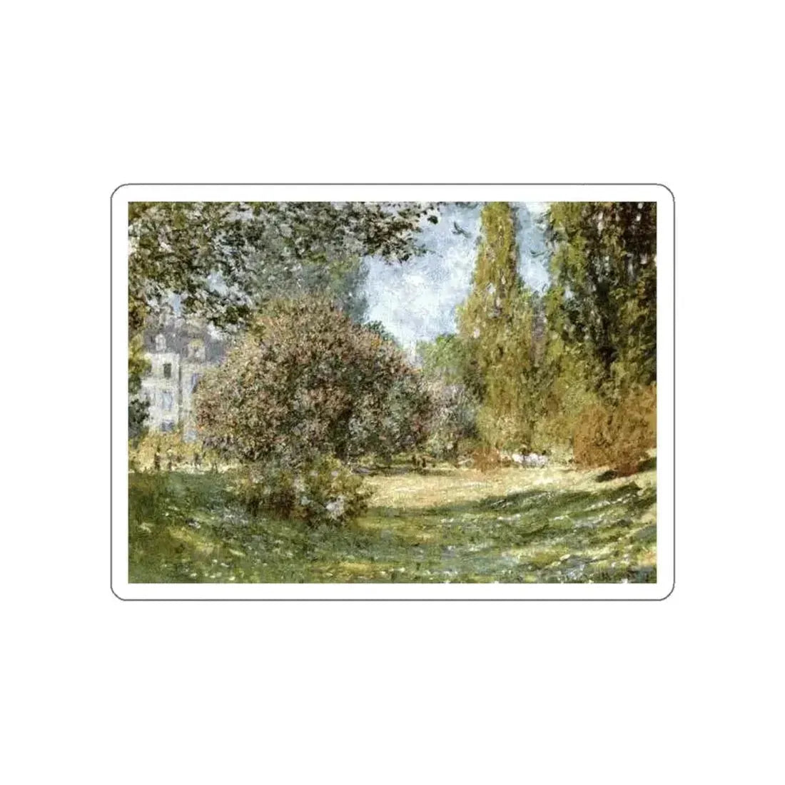 MONET, Claude - Landscape Parc Monceau (Artwork) STICKER Vinyl Die-Cut Decal White Die-Cut 5 Inch - The Sticker Space