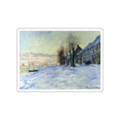 MONET, Claude - Lavacourt under Snow (Artwork) STICKER Vinyl Die-Cut Decal White Die-Cut 2 Inch - The Sticker Space