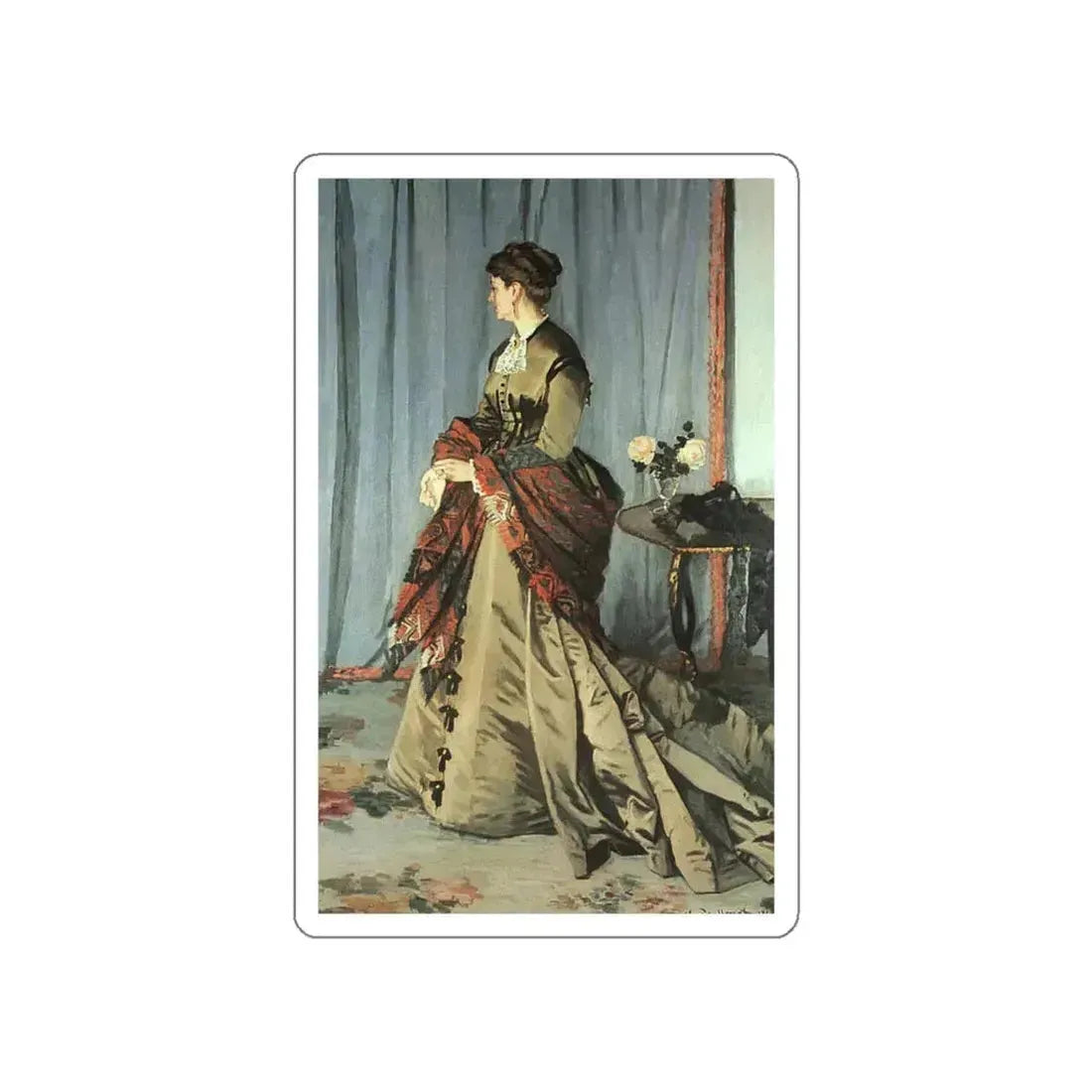 MONET, Claude - MADAME GAUDIBERT (Artwork) STICKER Vinyl Die-Cut Decal White Die-Cut 5 Inch - The Sticker Space