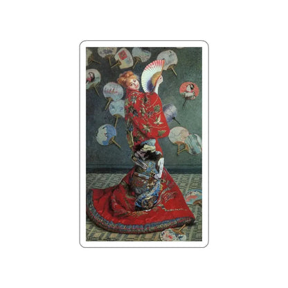MONET, Claude - Madame Monet in Japanese Costume (Artwork) STICKER Vinyl Die-Cut Decal - The Sticker Space