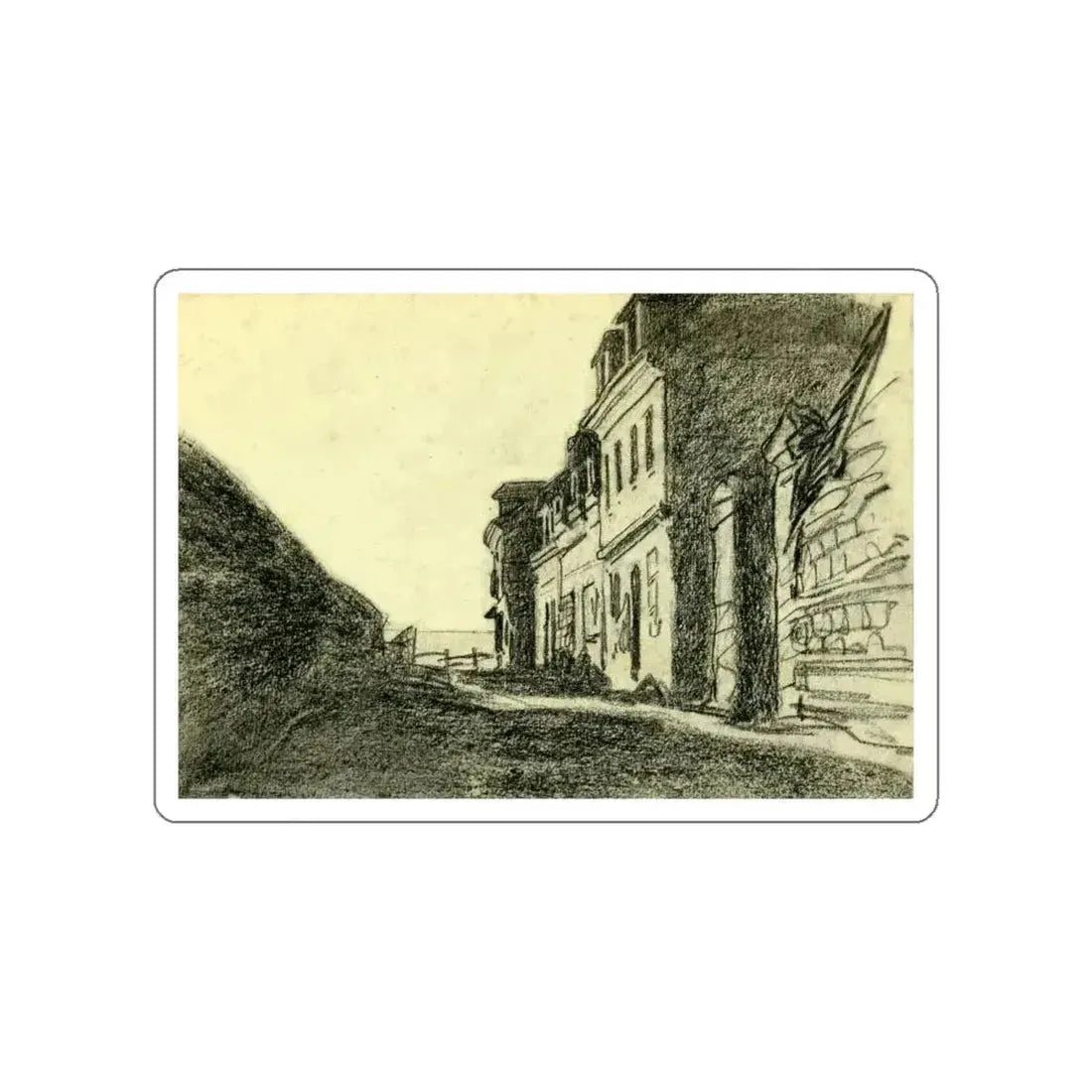 MONET, Claude - Maisons pres de la mer (Artwork) STICKER Vinyl Die-Cut Decal White Die-Cut 6 Inch - The Sticker Space