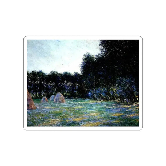 MONET, Claude - Meadow with Haystacks (Artwork) STICKER Vinyl Die-Cut Decal White Die-Cut 2 Inch - The Sticker Space