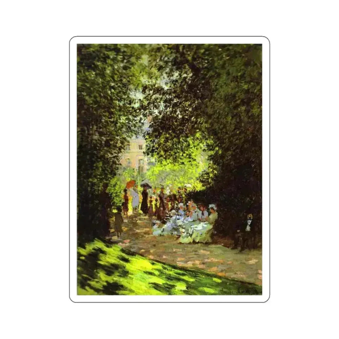 MONET, Claude - Monceau Park (Artwork) STICKER Vinyl Die-Cut Decal White Die-Cut 2 Inch - The Sticker Space