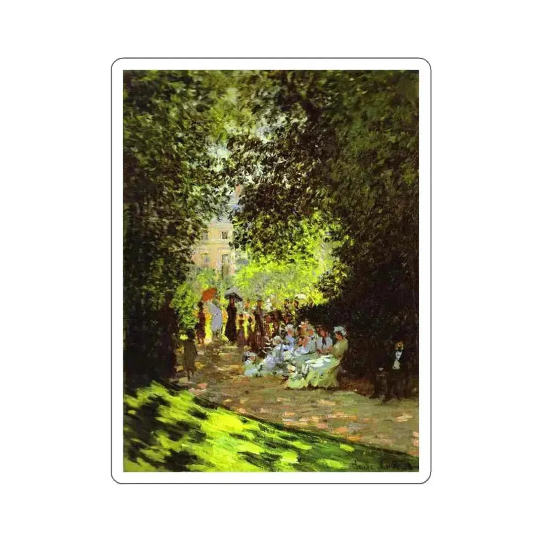 MONET, Claude - Monceau Park (Artwork) STICKER Vinyl Die-Cut Decal White Die-Cut 3 Inch - The Sticker Space