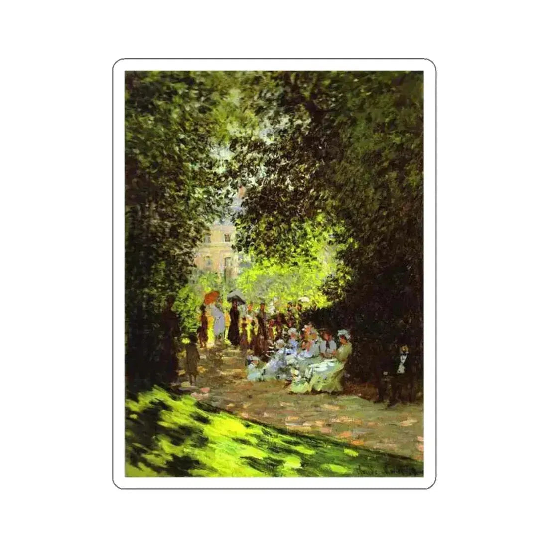 MONET, Claude - Monceau Park (Artwork) STICKER Vinyl Die-Cut Decal White Die-Cut 4 Inch - The Sticker Space