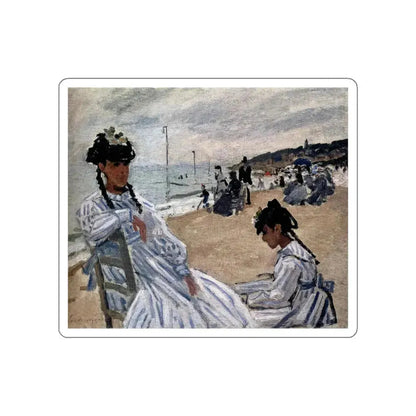 MONET, Claude - On the Beach at Trouville (Artwork) STICKER Vinyl Die-Cut Decal White Die-Cut 3 Inch - The Sticker Space