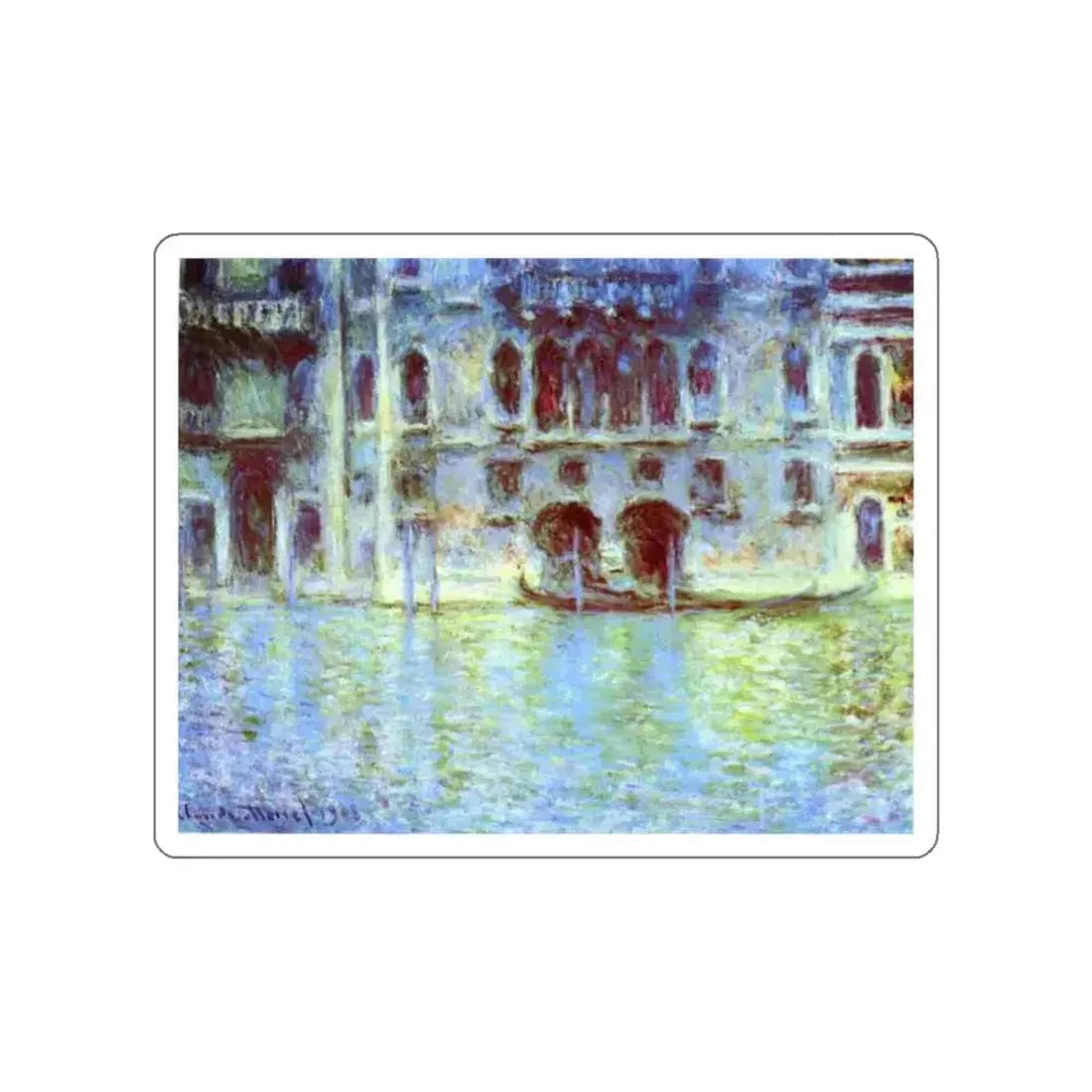 MONET, Claude - Palazzo da Mula. Venice (Artwork) STICKER Vinyl Die-Cut Decal White Die-Cut 2 Inch - The Sticker Space