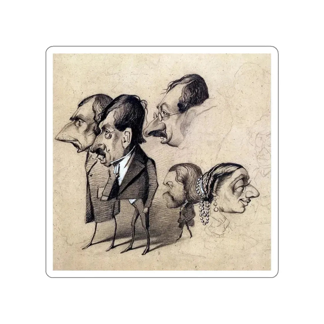 MONET, Claude - Petit Pantheon Theatral (Artwork) STICKER Vinyl Die-Cut Decal - The Sticker Space